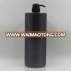 Refillable cylinder black 1.5l PET shampoo and conditioner plastic bottle packaging